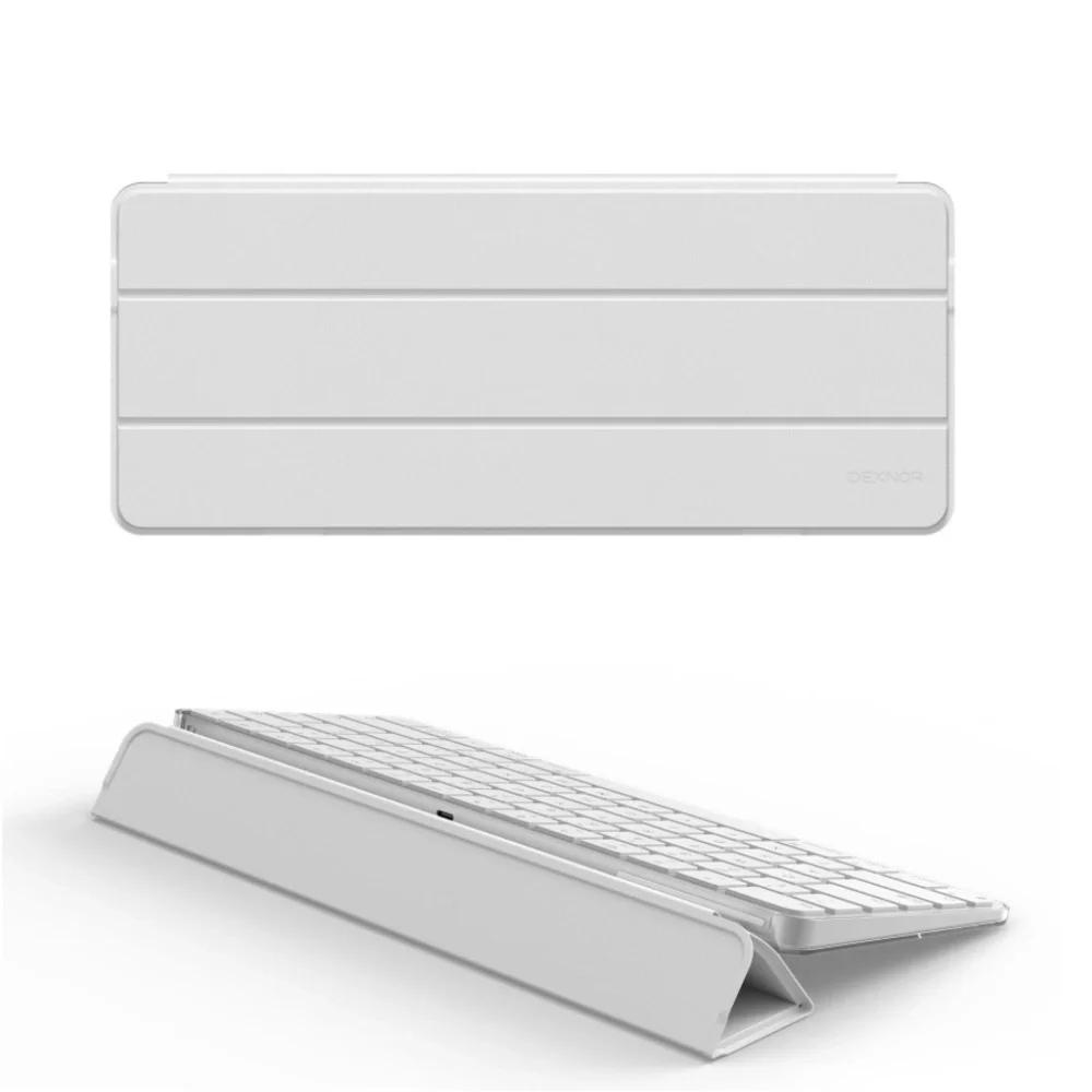 White Leather Keyboard Case for Apple MAGIC Keyboard with TOUCH ID 2024-2021